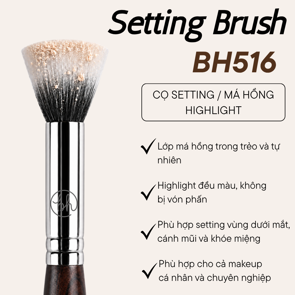 Cọ Phủ Phấn Chi Tiết BH Cosmetics Setting Brush BH516